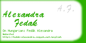 alexandra fedak business card