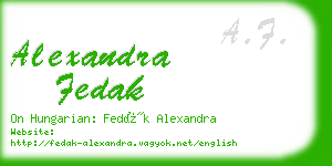 alexandra fedak business card